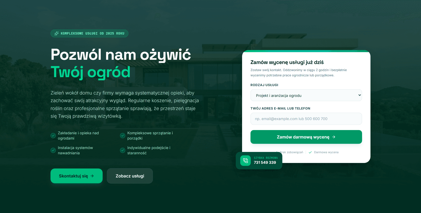 GreenLux Gardens — nowa strona